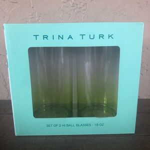 Trina Turk acrylic hi ball glasses new